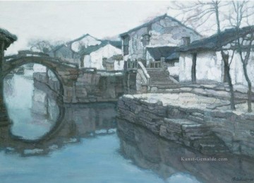 Memory of Heimatort Twinbridge Shanshui chinesische Landschaft Ölgemälde